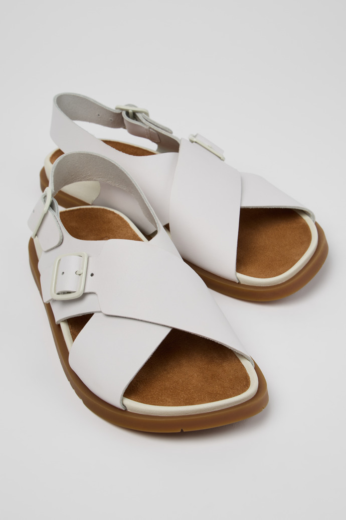 Lluc Sandal Sandali in pelle bianchi Da donna.