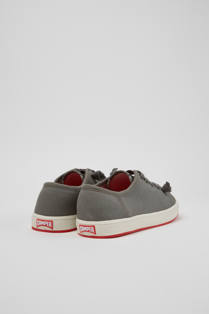 Back view of Peu Rambla II Gray Textile Sneakers for Women.