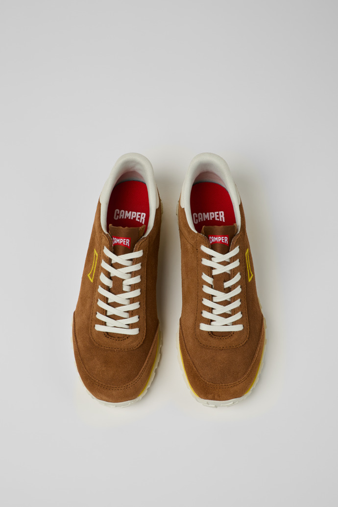 Drift Walk Braune Sneaker aus Veloursleder und Leder Für Damen.