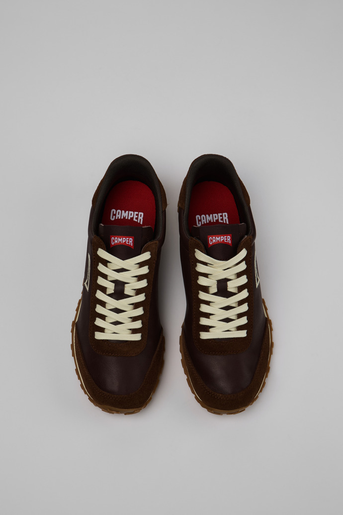 Drift Walk Braune Leder- und Nubuk-Sneaker für Damen.