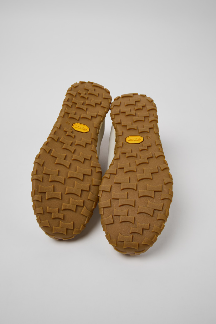 Drift Walk Weiße Sneaker aus ungefärbtem Leder und Nubuk für Damen.