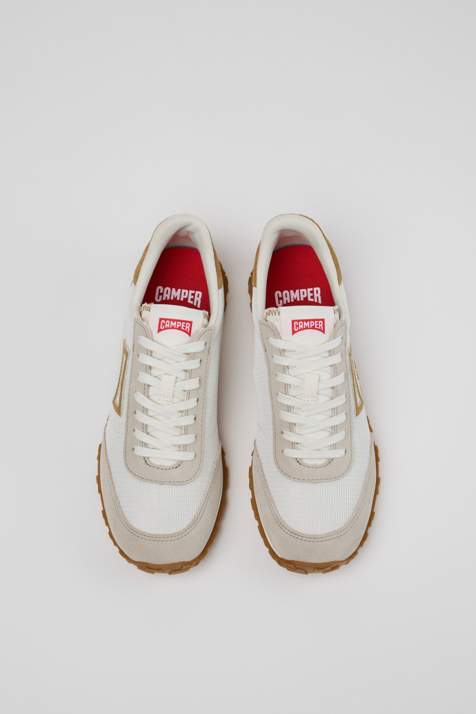 Overhead view of Drift Walk Multicolor Textile and Nubuck Leather Sneakers for Women.