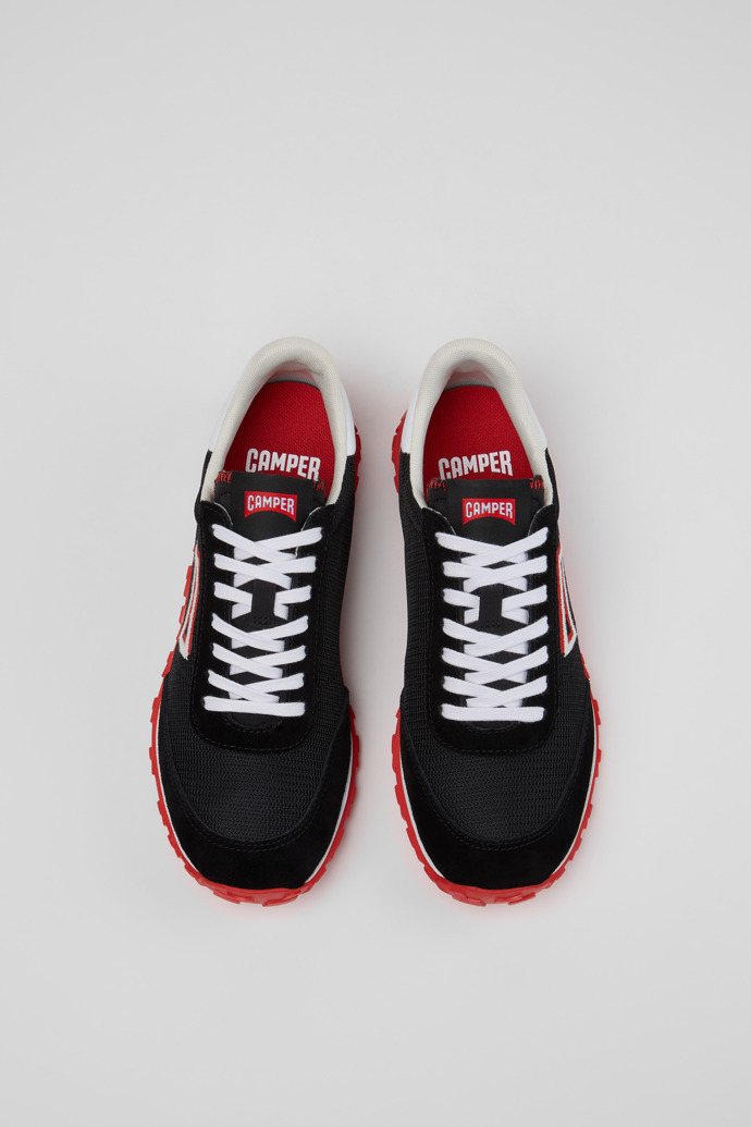 Overhead view of Drift Walk Multicolor Textile and Nubuck Leather Sneakers for Women.