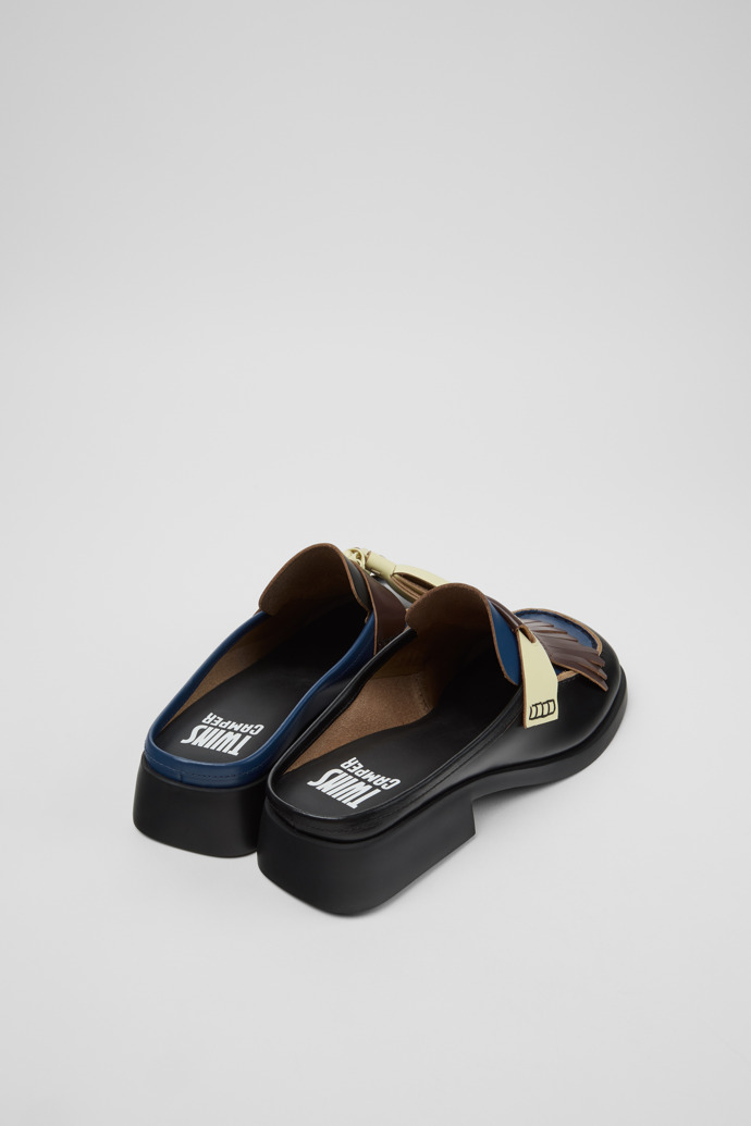 Back view of Twins Multicolor Leather Moccasins for Women.