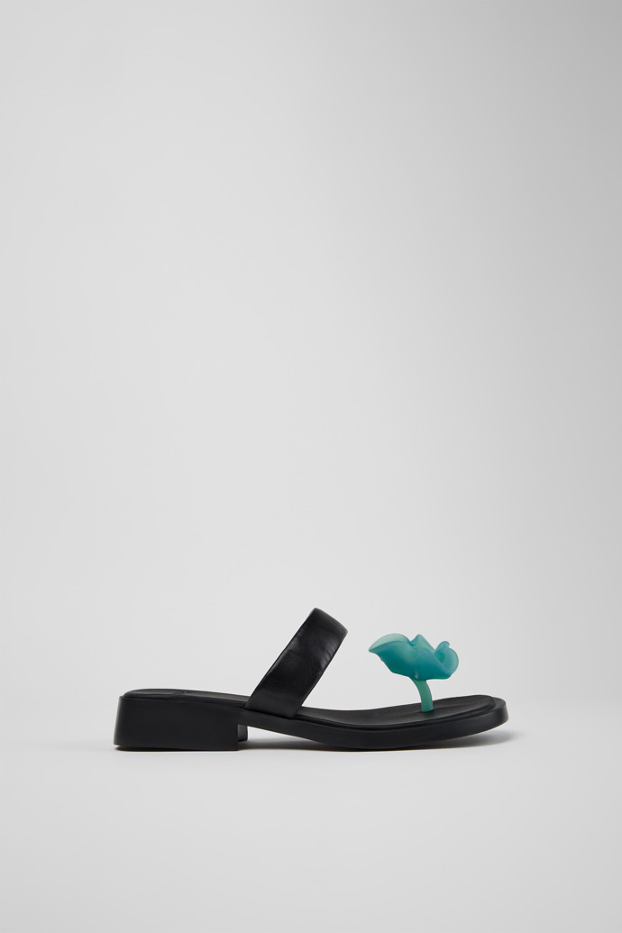 Dana Sandalias de piel negra para mujer.