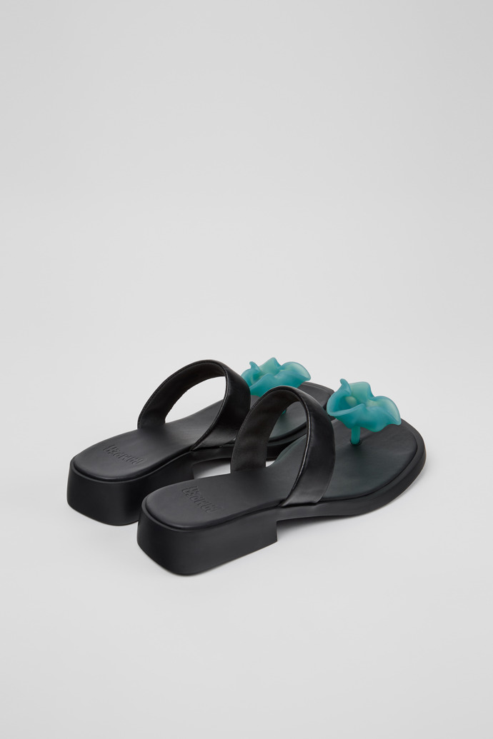 Dana Sandalias de piel negra para mujer.