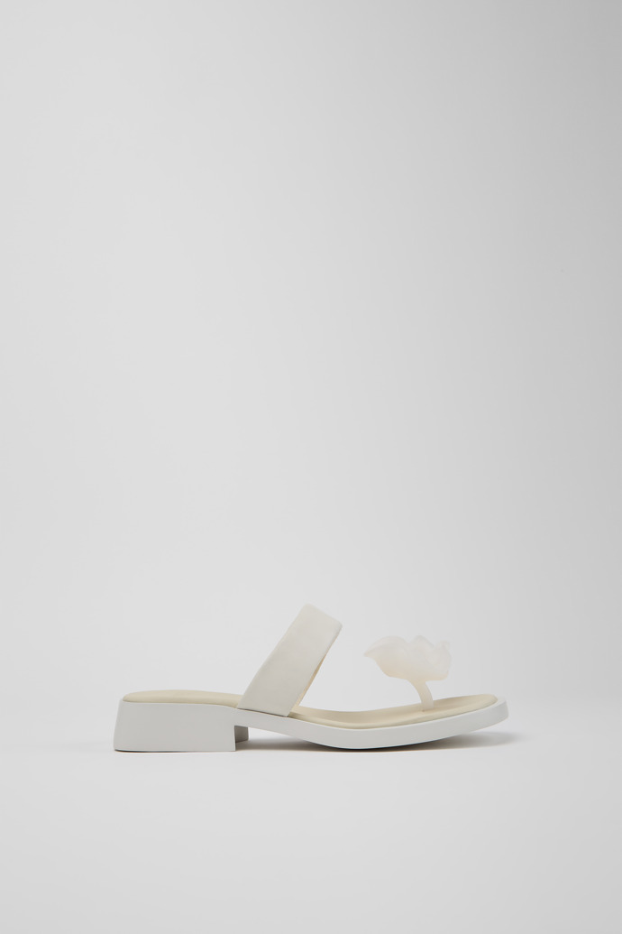 Dana Sandalias de piel blanca para mujer.