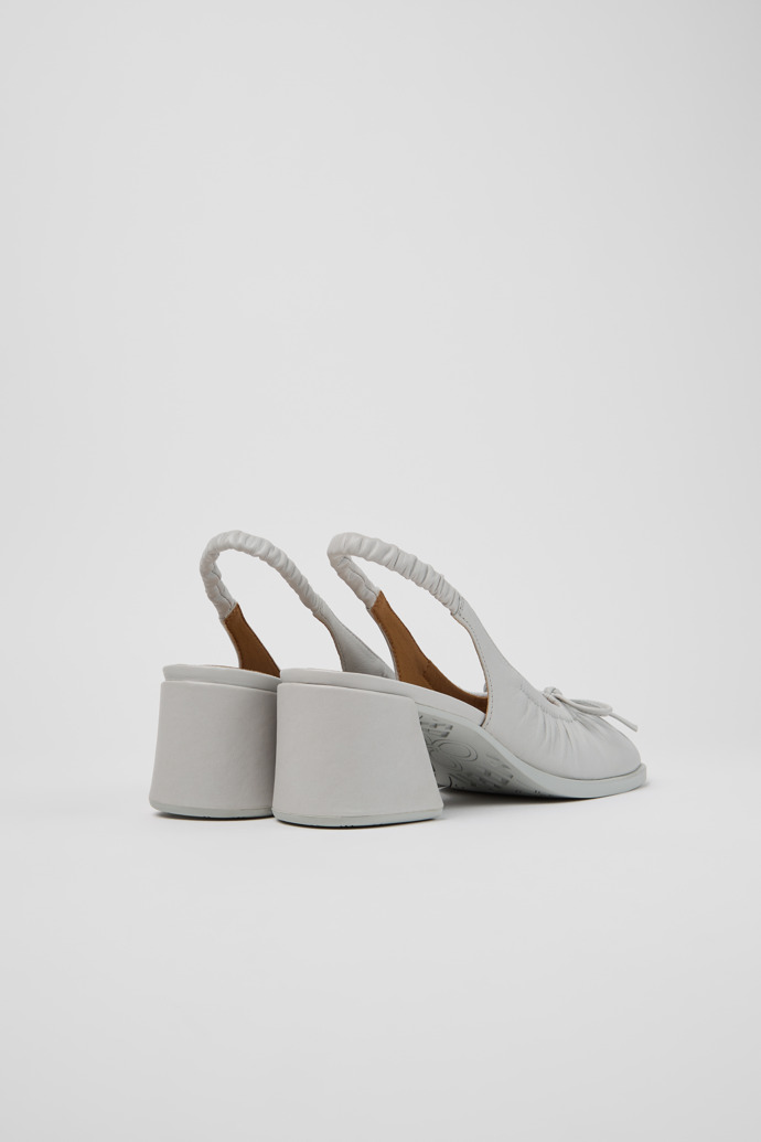 Kora Zapatos semiabiertos de piel grises para mujer.