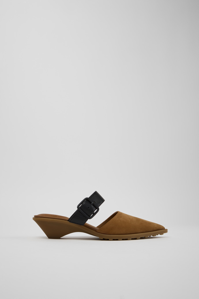 Anita Scarpe semiaperte marroni in nabuk e pelle Da donna.