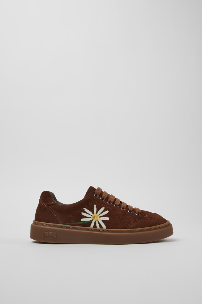 Side view of Twins Multicolor Suede Sneakers for Women.