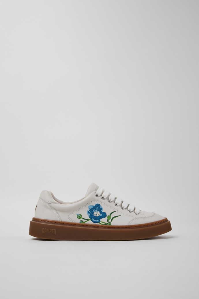Side view of Twins Multicolor Leather Sneakers for Women.