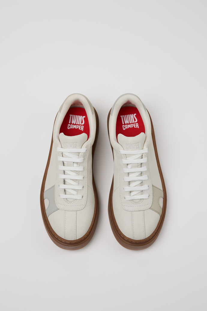 Overhead view of Twins Multicolor Leather Sneakers for Women.