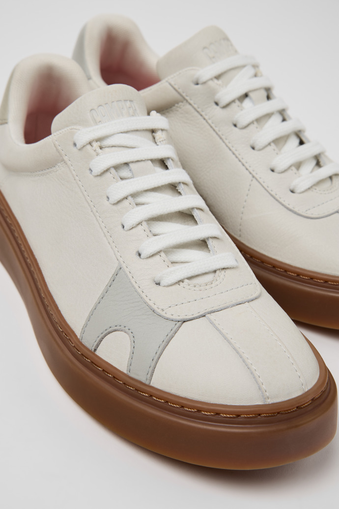 Close-up view of Twins Multicolor Leather Sneakers for Women.