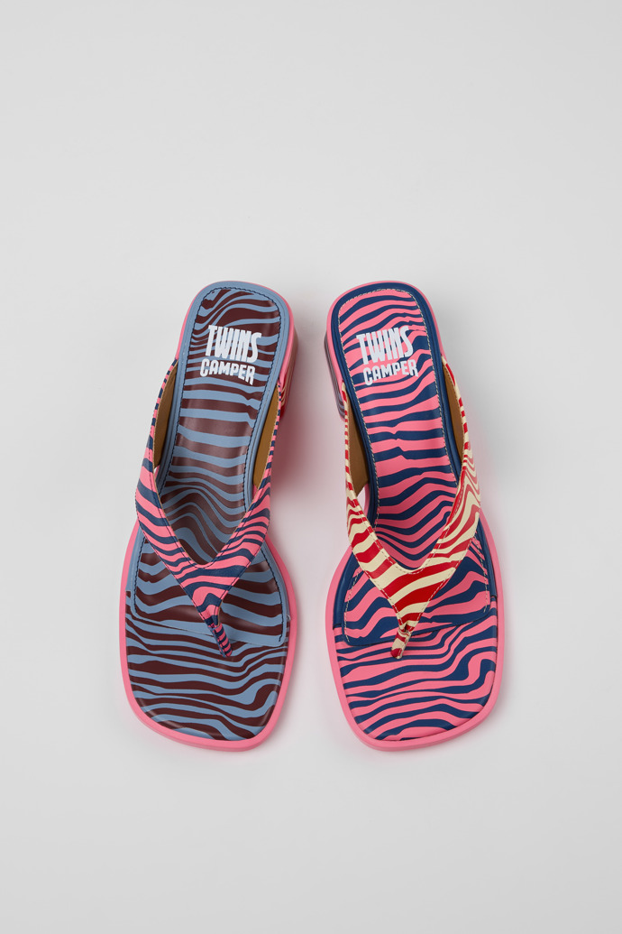 Twins Sandalias de piel multicolor para mujer.