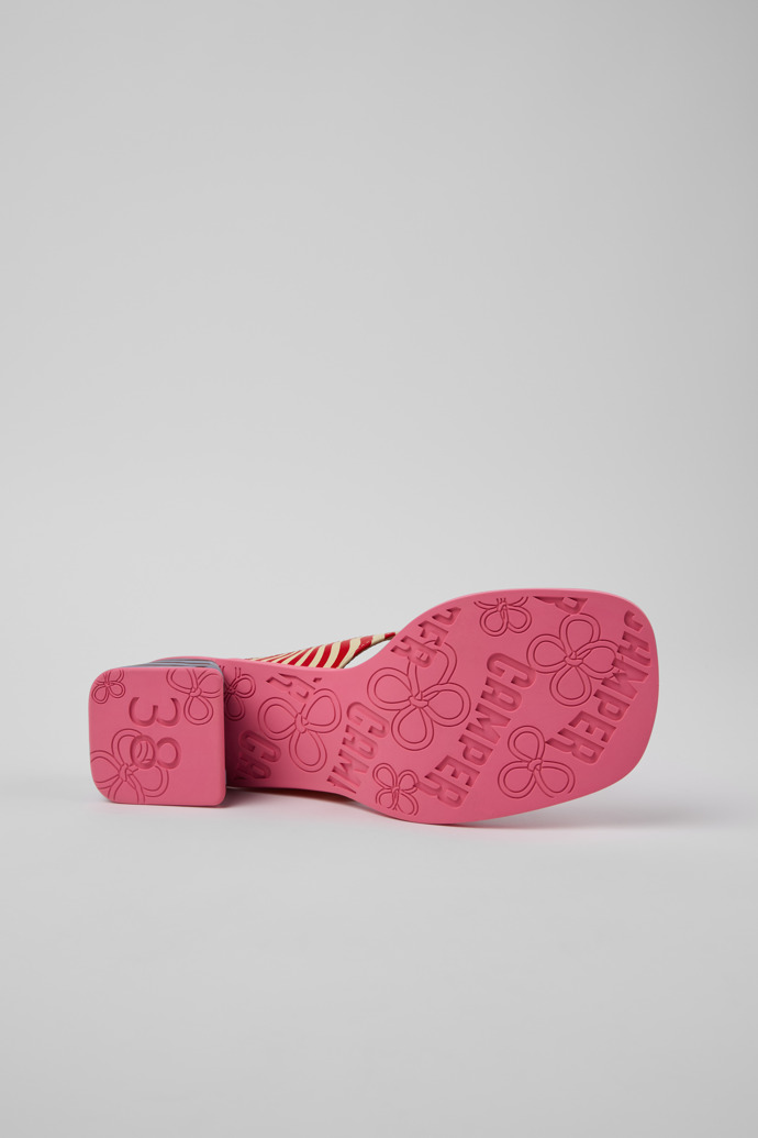 Twins Sandalias de piel multicolor para mujer.