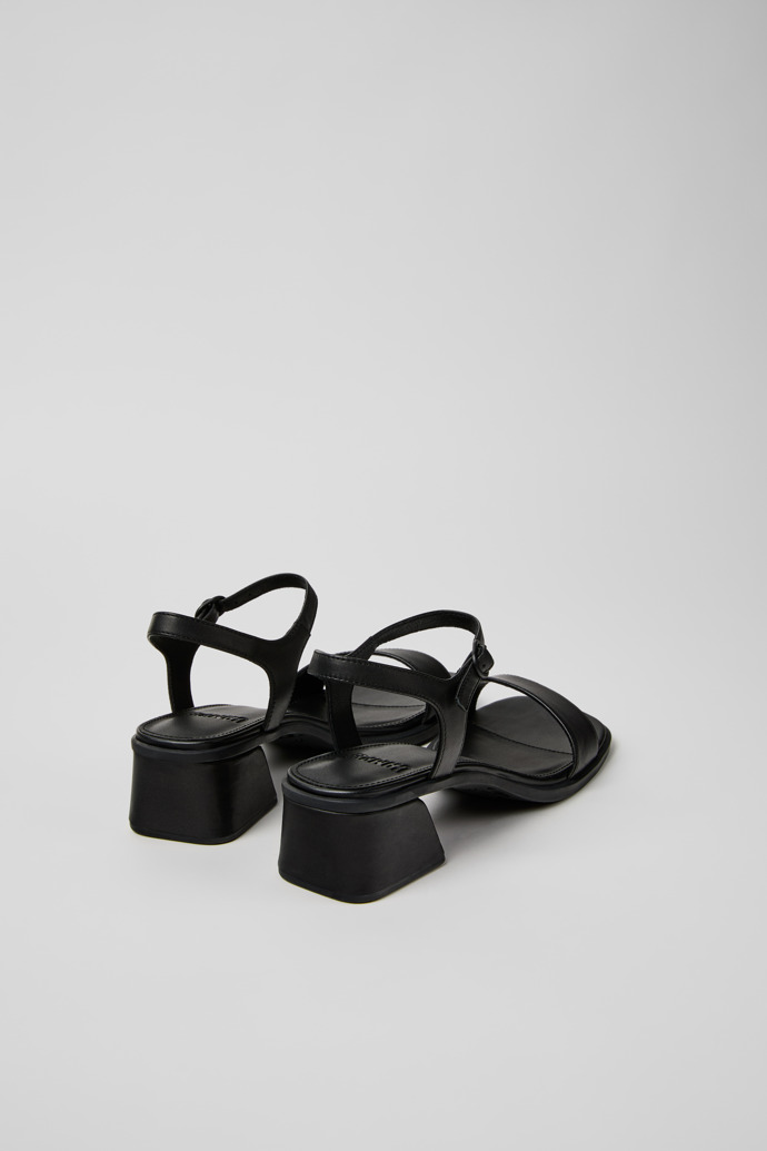 Back view of Kora Sandal Black Leather Sandals for Women.