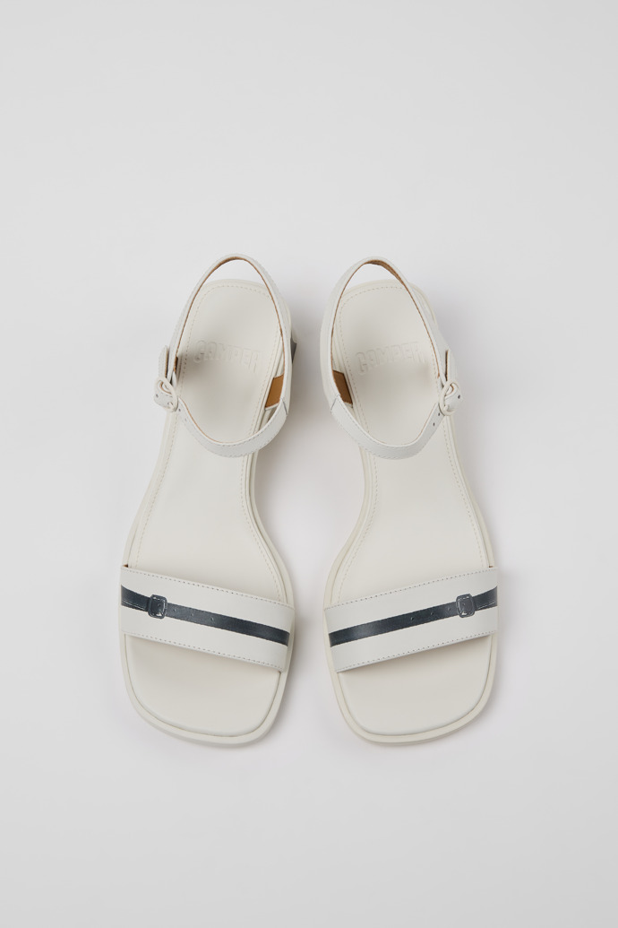 Kora Sandal Sandalias de piel blancas para mujer.