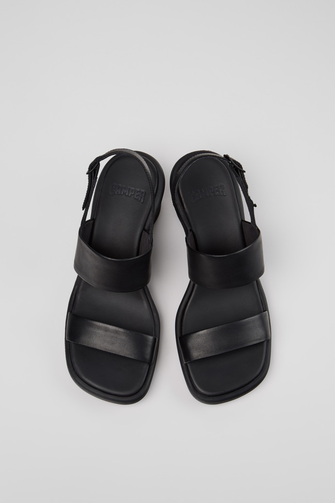 Louise Sandal Sandalias de piel negras para mujer.