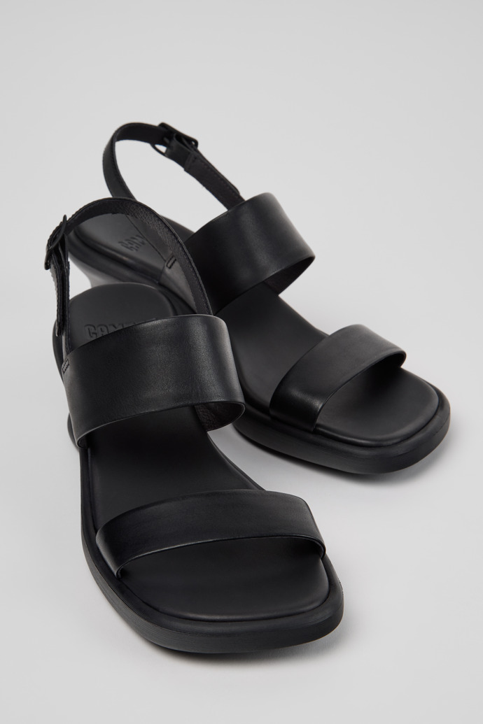 Louise Sandal Sandalias de piel negras para mujer.