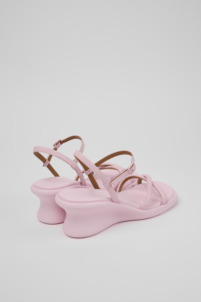 Back view of Louise Sandal Pink Leather Sandals for Women.