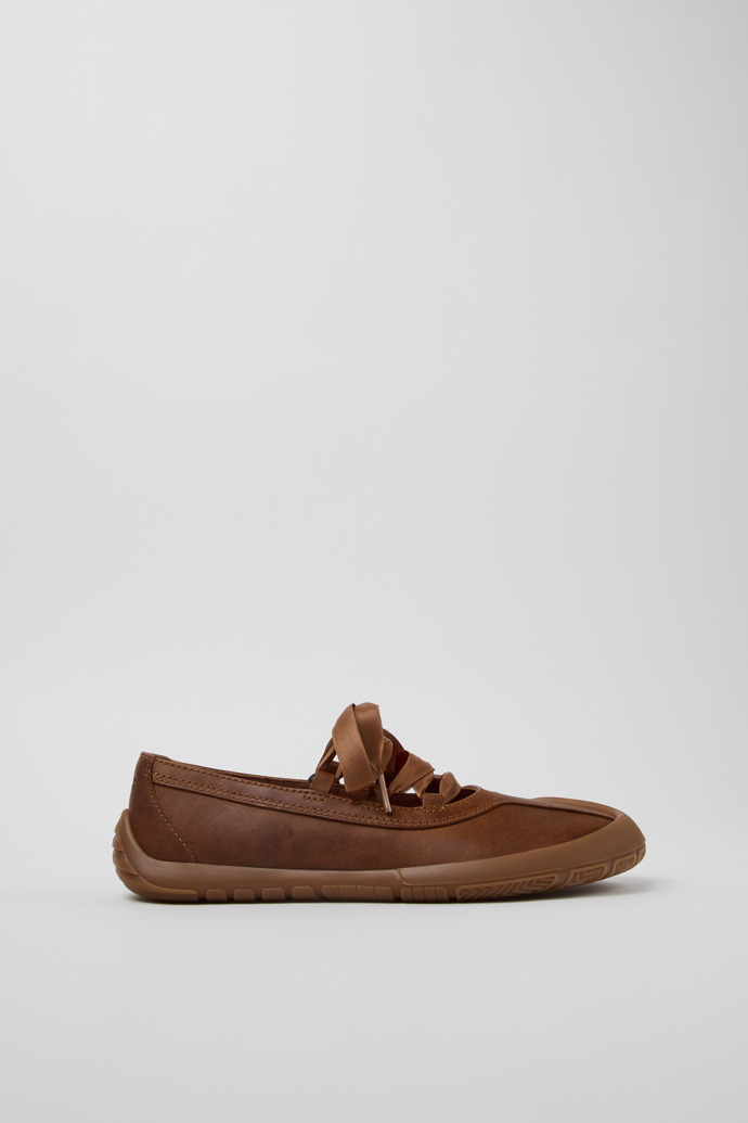 Peu Path+ Braune Lederballerinas für Damen.