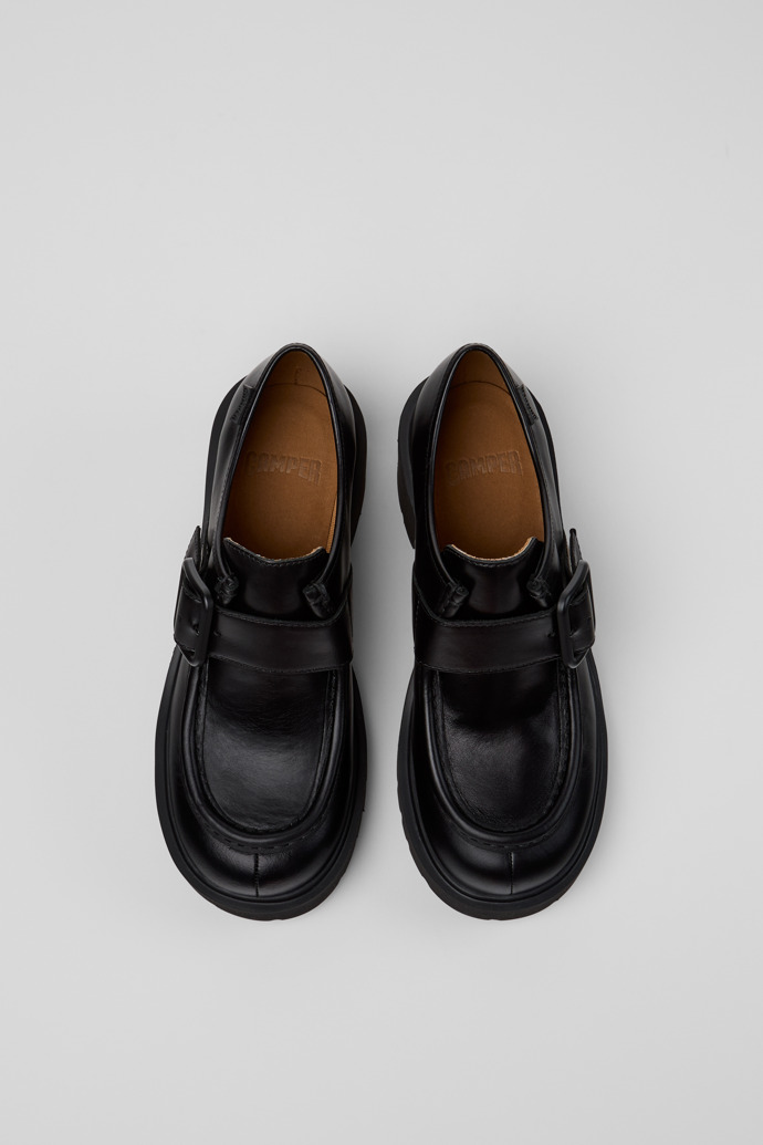 Milah Zapatos de piel negra para mujer.