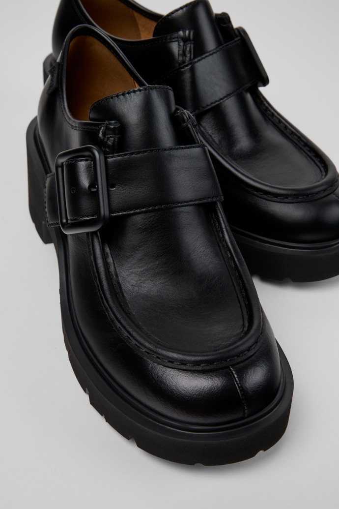 Milah Zapatos de piel negra para mujer.