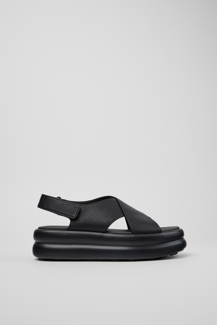 Pelotas Flota Up Sandàlies de pell negra per a dona.