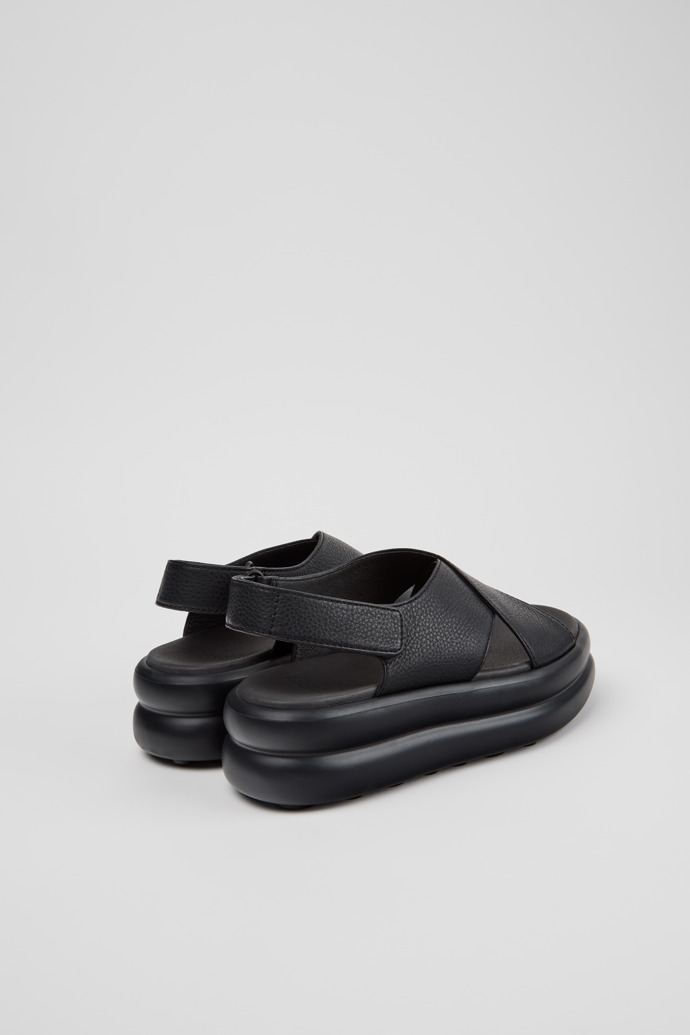 Pelotas Flota Up Sandàlies de pell negra per a dona.