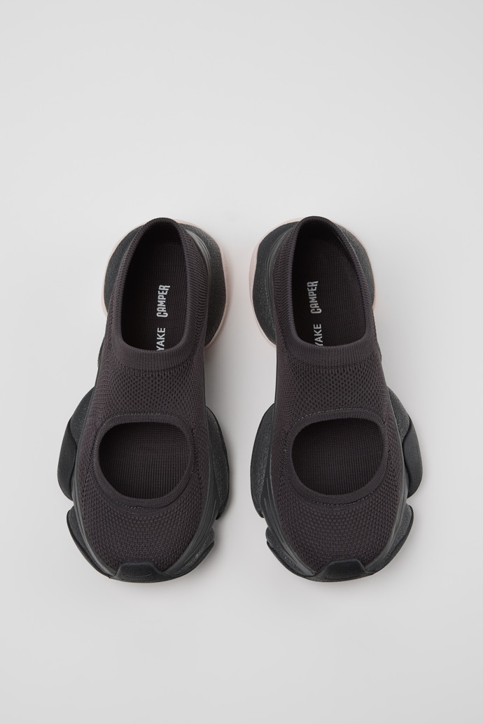 Overhead view of Camper x ISSEY MIYAKE - Karst Finch Black Recycled PET Engineered Materials Sneakers for Women.