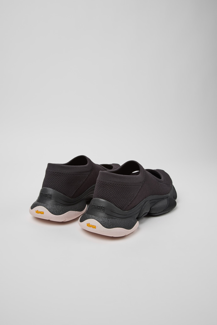 Back view of Camper x ISSEY MIYAKE - Karst Finch Black Recycled PET Engineered Materials Sneakers for Women.