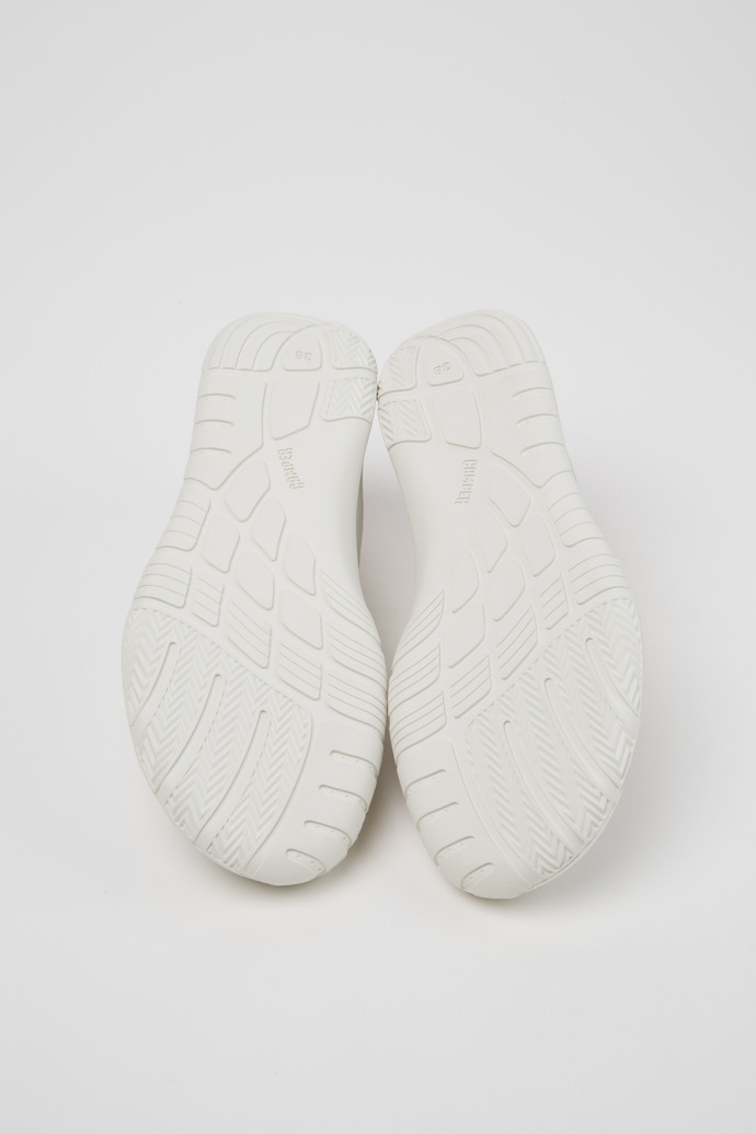The soles of Peu Path+ White Leather Sneakers for Women.