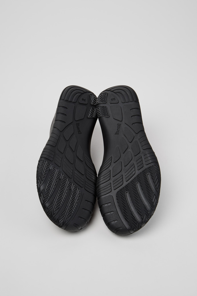 The soles of Peu Path+ Black Leather Sneakers for Women.
