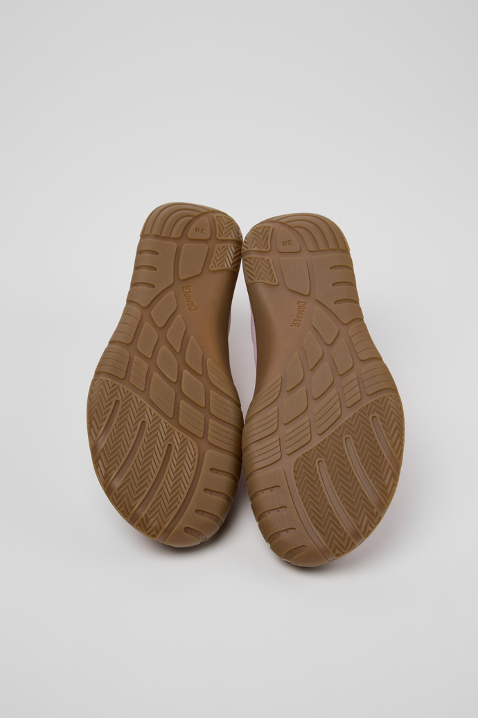 The soles of Peu Path+ Pink Leather Sneakers for Women.