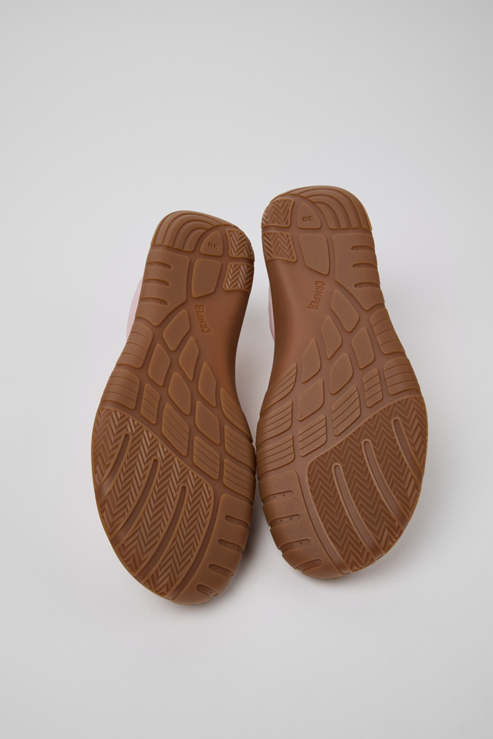 The soles of Twins Multicolor Leather Sneakers for Women.