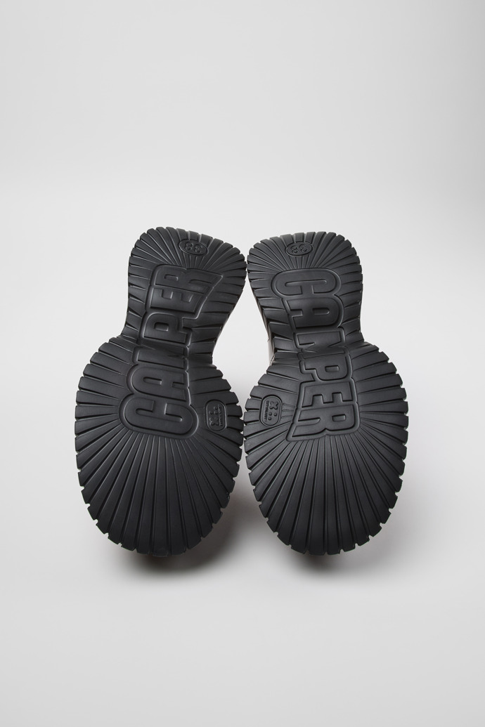 The soles of Pix BCN Brown Leather Shoes for Women.