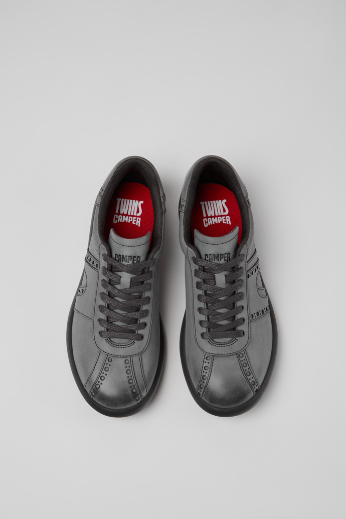 Twins Graue Ledersneaker für Damen.