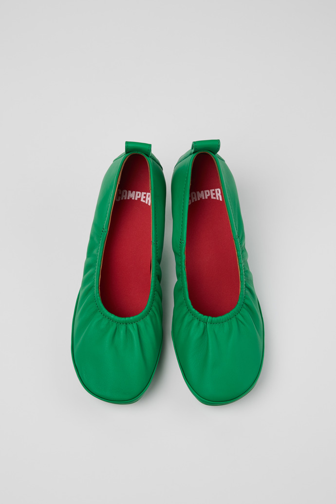 Right Left Ballerine in pelle verde da Donna.