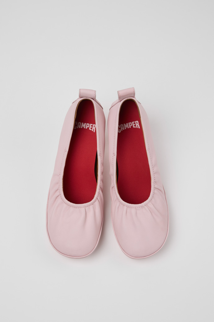 Right Left Rosa Lederballerinas für Damen.