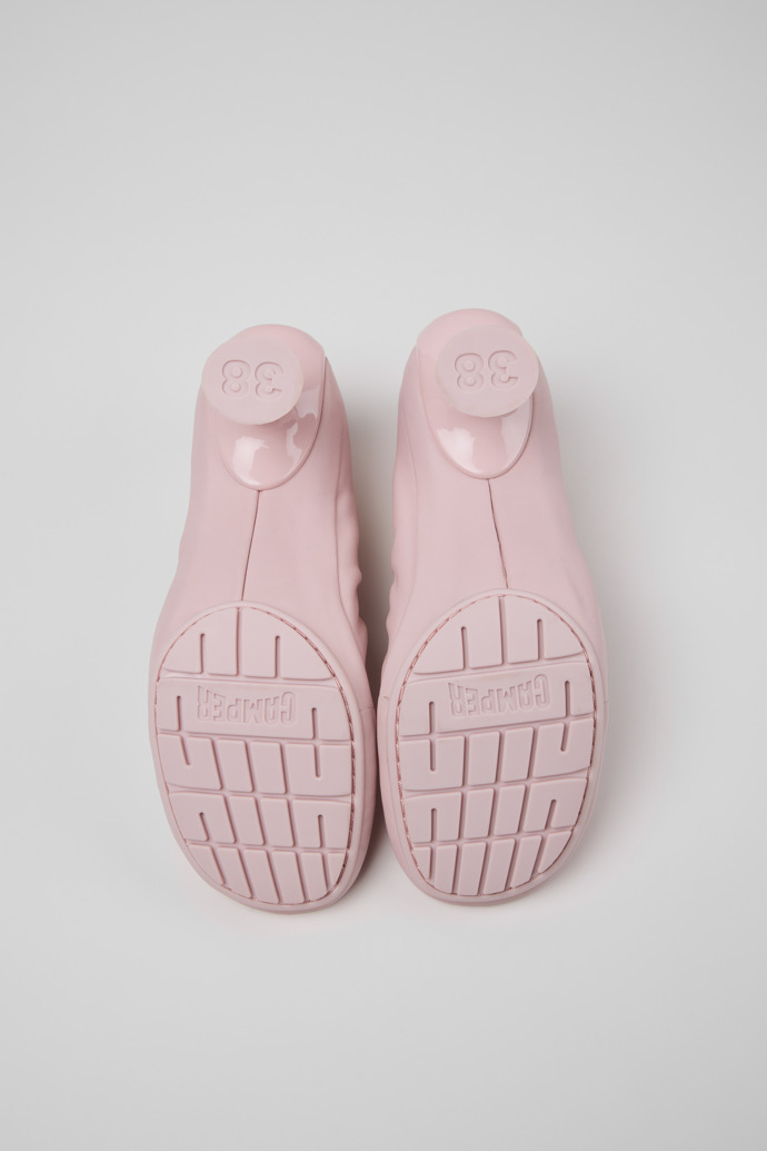 Right Left Rosa Lederballerinas für Damen.