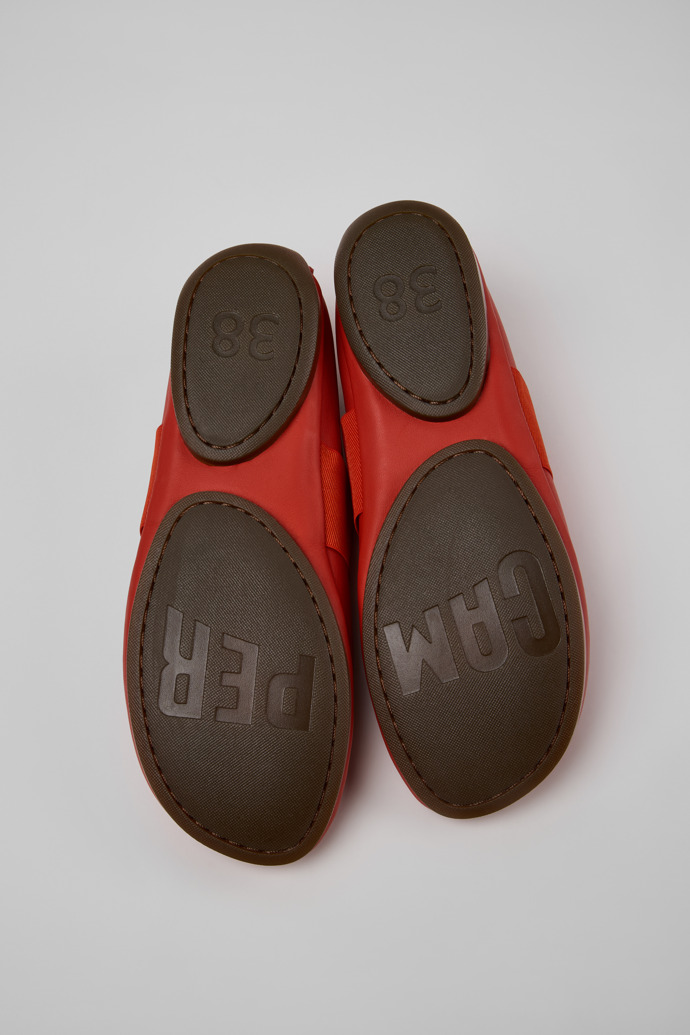 Right Nina Rote Leder-Ballerinas für Damen.