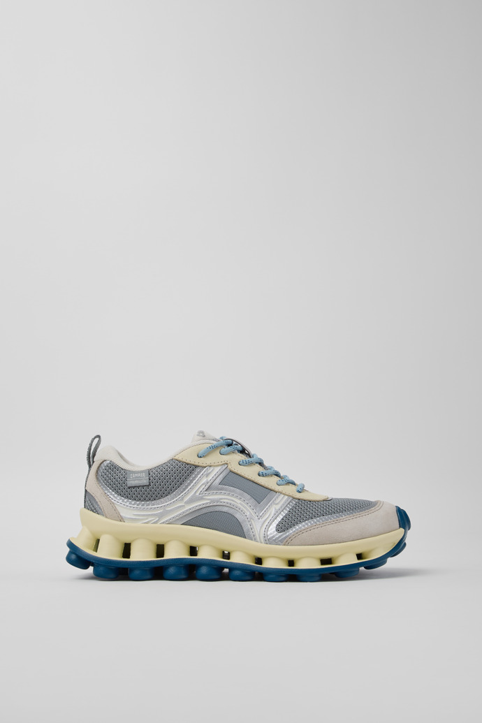 Side view of Pelotissima Gray Sorona Textile and Nubuck Sneakers for Women.
