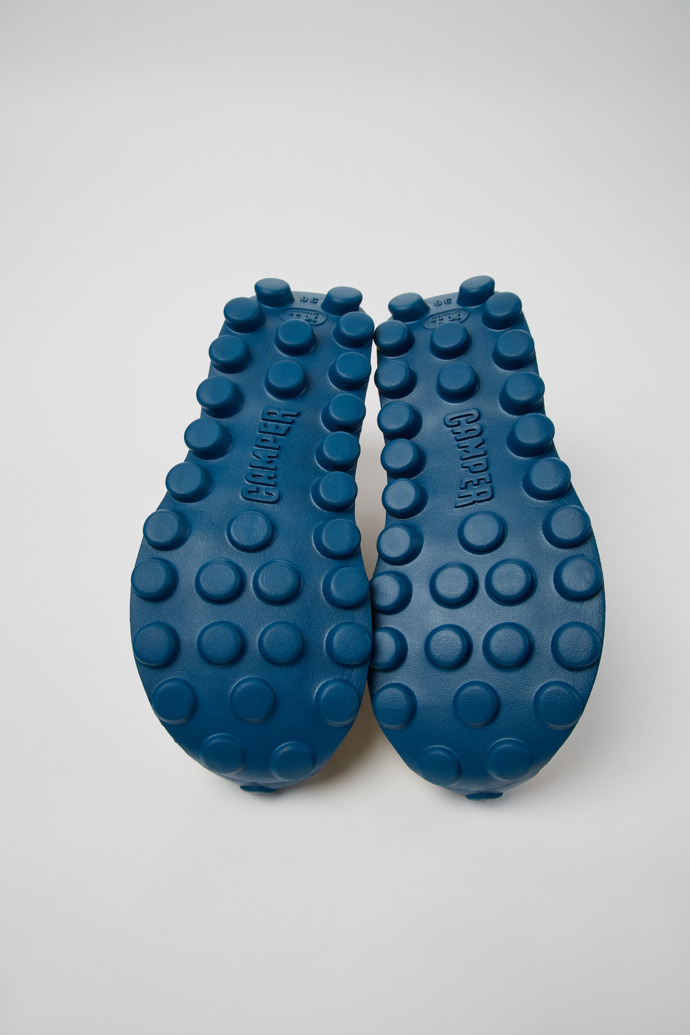 The soles of Pelotissima Gray Sorona Textile and Nubuck Sneakers for Women.