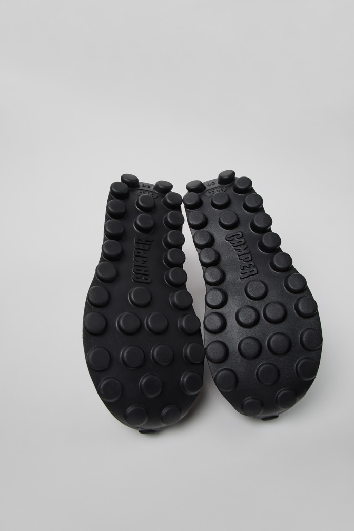 The soles of Pelotissima Gray and Black Sorona and Textile Sneakers for Women.