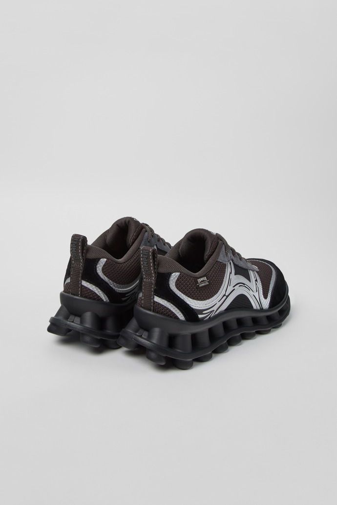 Back view of Pelotissima Gray and Black Sorona and Textile Sneakers for Women.
