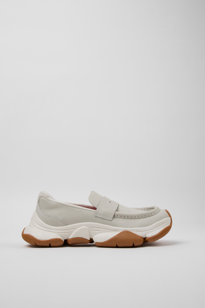 Karst 2 Mocasines de piel blancos para mujer.