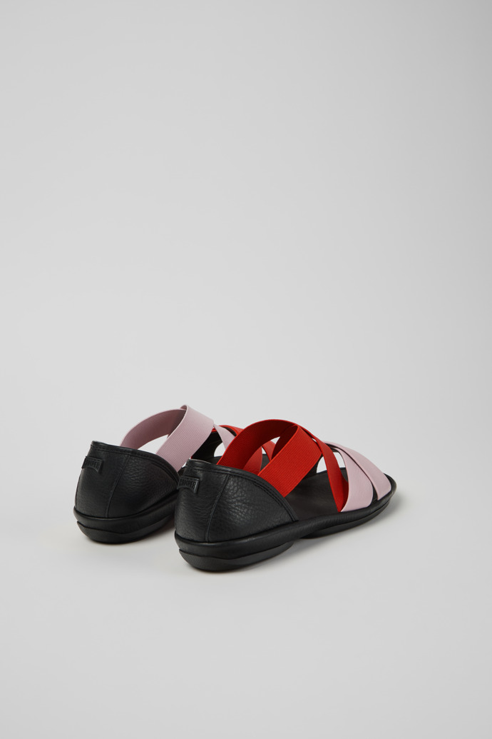 Twins Sandalias multicolor de piel y textil para mujer.