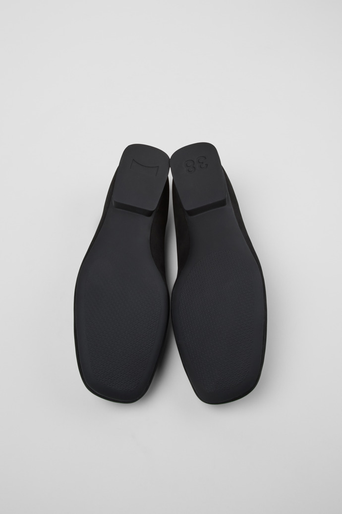 The soles of Twins Multicolor Nubuck Ballerinas for Women.