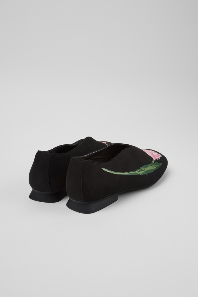 Back view of Twins Multicolor Nubuck Ballerinas for Women.