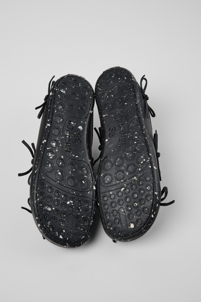 Wabi x Casa Camper Zapatillas de piel negra para mujer